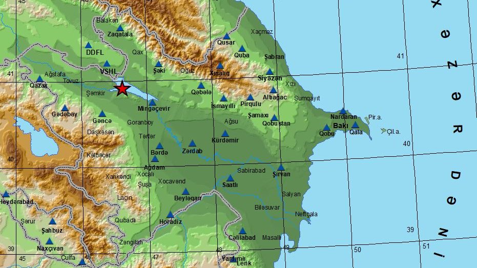 Mingəçevir su anbarında zəlzələ olub