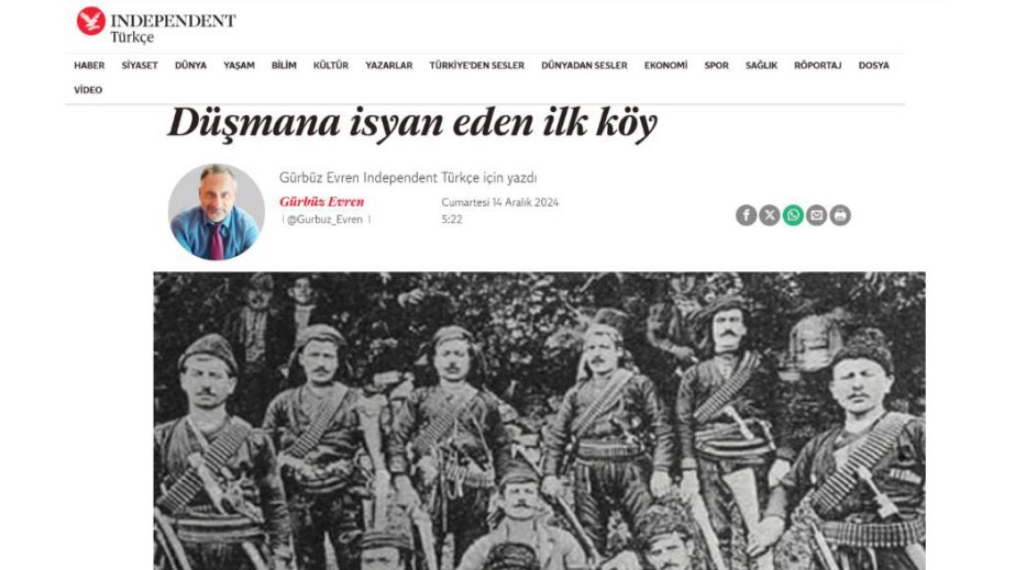 Hatayın Özerli kəndi Anadolu sakinlərinin fransız və erməni işğalçılarına qarşı mübarizəsinin rəmzidir