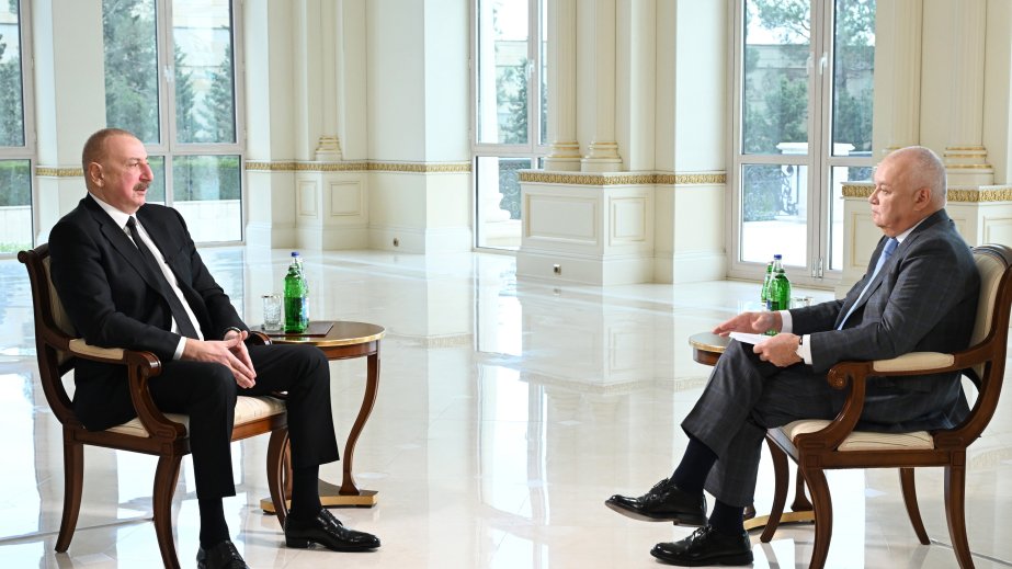 Prezident İlham Əliyev “Rossiya Seqodnya" Beynəlxalq İnformasiya Agentliyinin Baş direktoru Dmitri Kiselyova müsahibə verib YENİLƏNƏCƏK