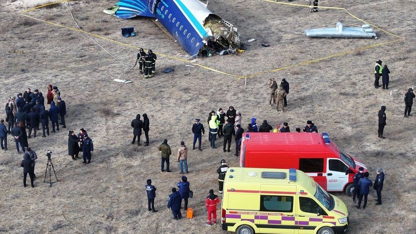 Təyyarə qəzası ilə bağlı Qazaxıstanda araşdırmalara başlanılıb