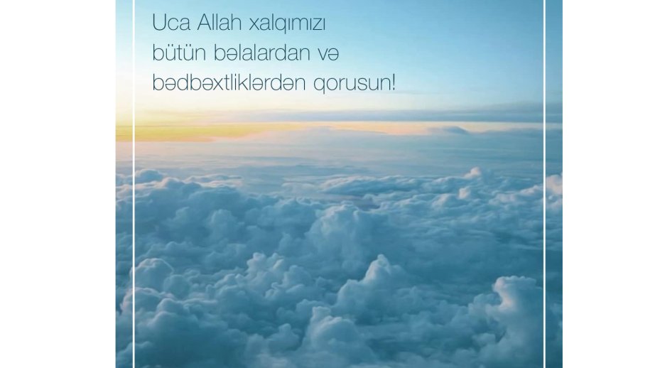 Birinci vitse-prezident Mehriban Əliyeva Aktau yaxınlığında baş vermiş təyyarə qəzası ilə bağlı paylaşım edib