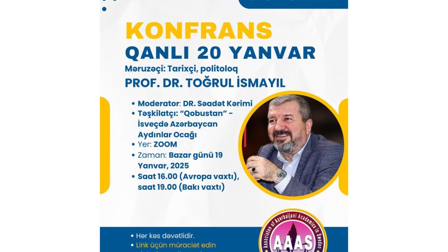 İsveçdə 20 Yanvara həsr olunmuş videokonfrans təşkil edilib