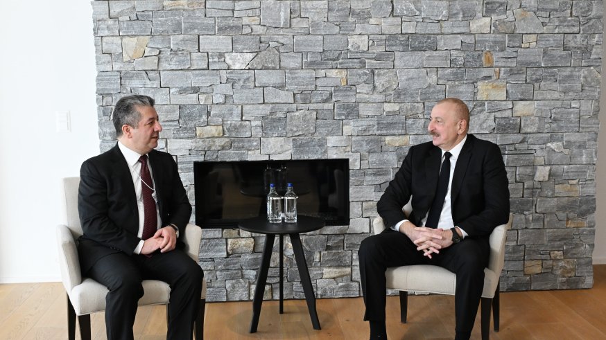 Prezident İlham Əliyev Davosda İraq Kürdüstan regionunun Baş naziri ilə görüşüb YENİLƏNƏCƏK