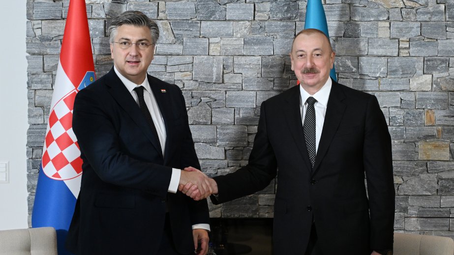 Prezident İlham Əliyev Davosda Xorvatiyanın Baş naziri ilə görüşüb
