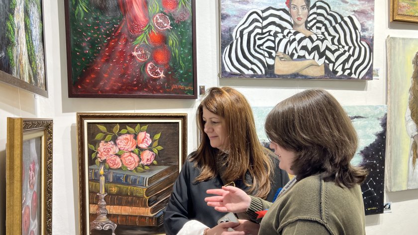 Romada azərbaycanlı gənc rəssamların sərgisi açılıb