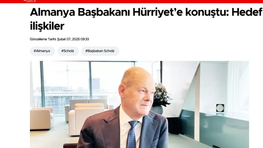 Almaniya Kansleri Türkiyənin Ukrayna məsələsində səylərini təqdir edib