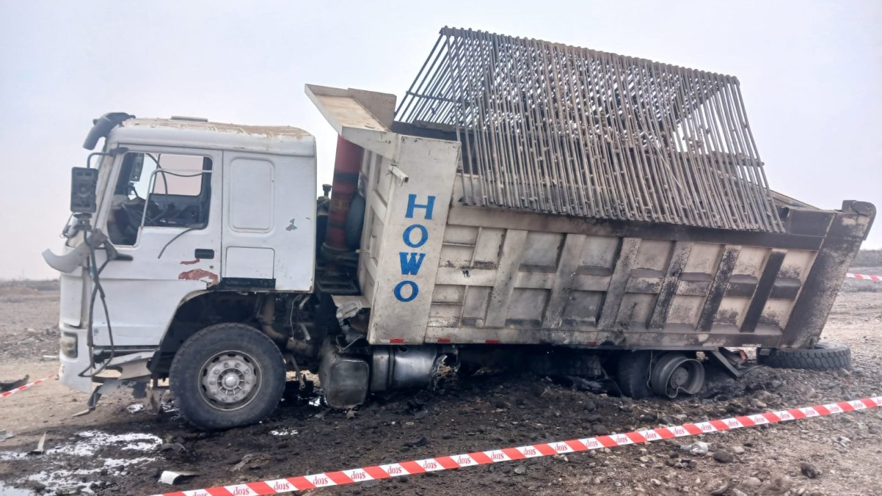 Ağdamda yük maşını minaya düşüb: rayon prokurorluğunda araşdırma aparılır (ƏLAVƏ OLUNUB)