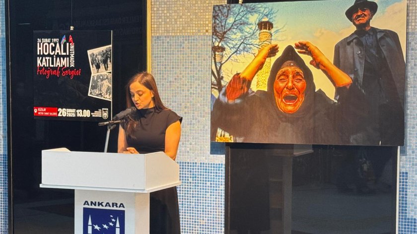 Ankaranın Metro sənət qalereyasında Xocalı soyqırımına həsr olunan sərgi açılıb