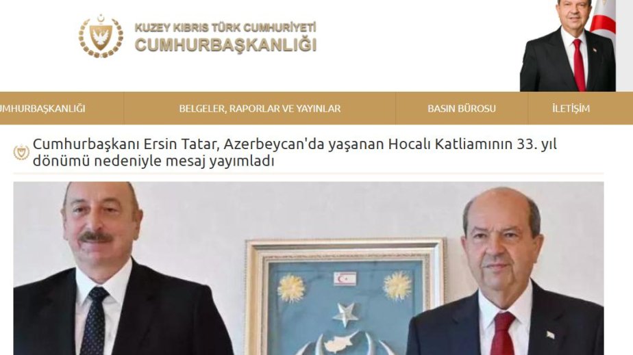 Ersin Tatar: Xocalı faciəsinin ağrı-acısı qəlbimizdə yaşayır