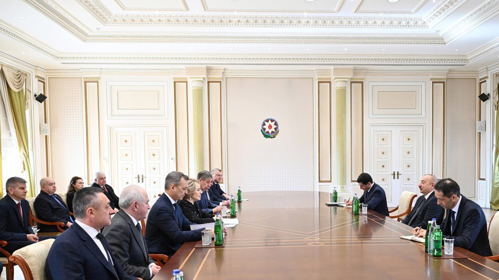 Prezident İlham Əliyev Rusiya Federal Məclisi Federasiya Şurasının sədrinin rəhbərlik etdiyi nümayəndə heyətini qəbul edib  YENİLƏNİB