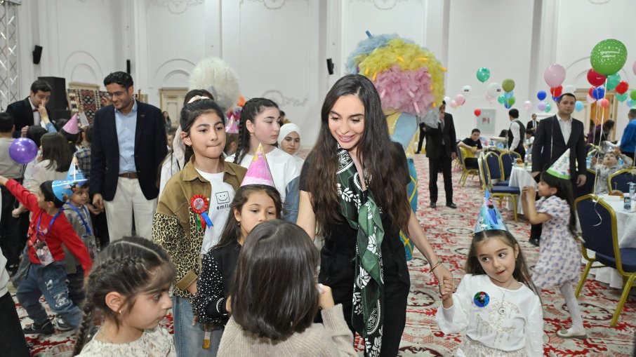 Leyla Əliyeva Qubada şəhid övladları ilə birgə Novruz şənliyində iştirak edib