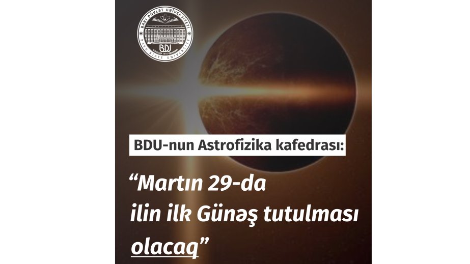 Martın 29-da ilin ilk Günəş tutulması baş verəcək