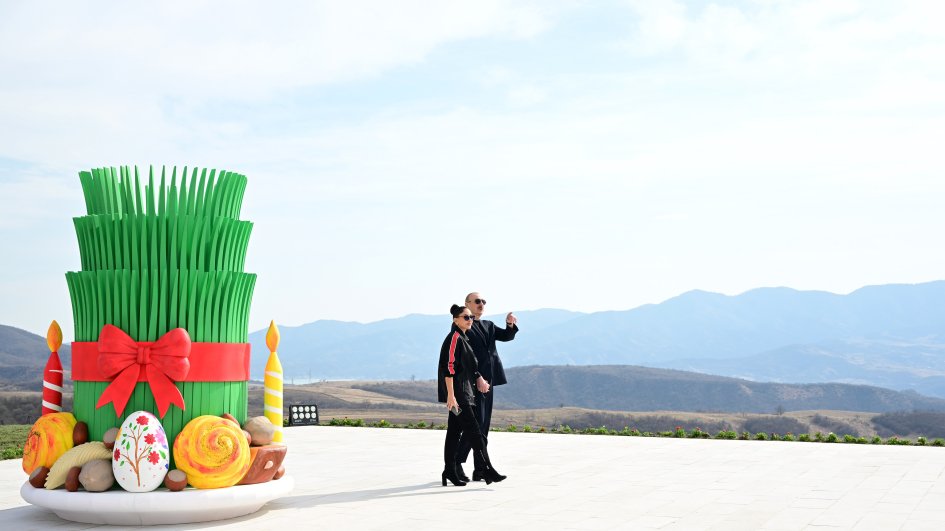 Footage from President Ilham Aliyev's visit to Aghdara district with First Lady Mehriban Aliyeva shared on head of state's social media accounts (VIDEO)