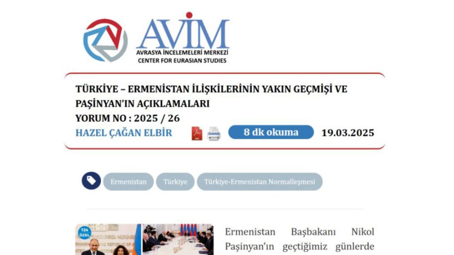 Türkiyəli ekspert: İrəvanın mövqeyindəki ziddiyyətlər regional münasibətlərin normallaşmasını ləngidir