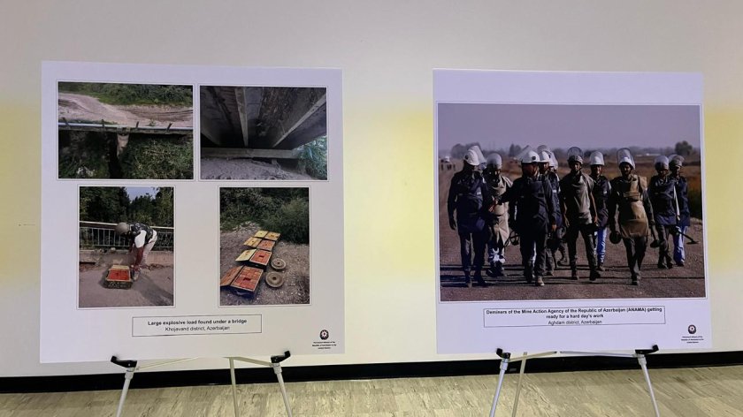 BMT-də Azərbaycanda humanitar minatəmizləmə fəaliyyətinə həsr olunmuş fotosərgi açılıb