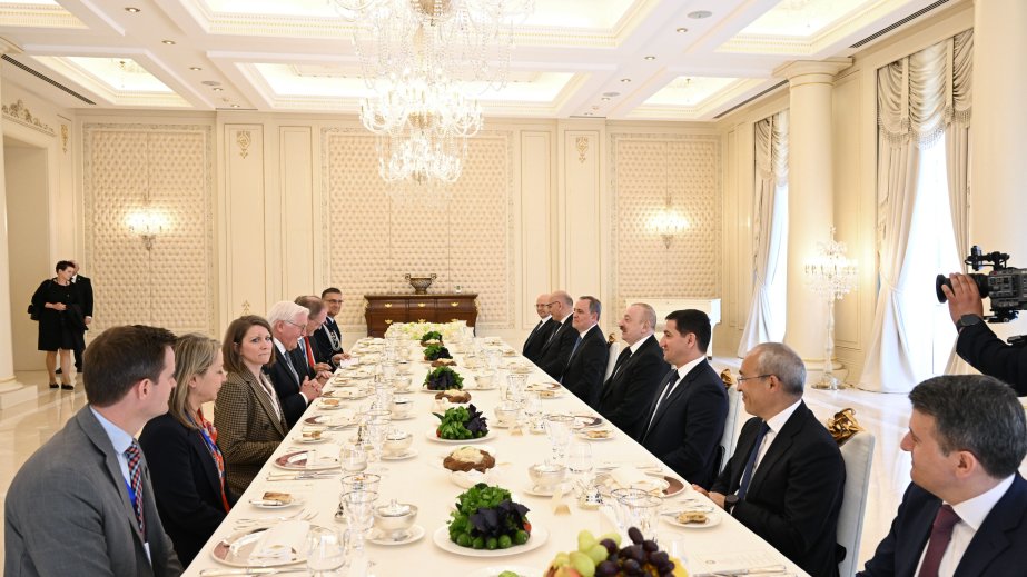 Official luncheon hosted on behalf of President Ilham Aliyev in honor of President of Germany (VIDEO)