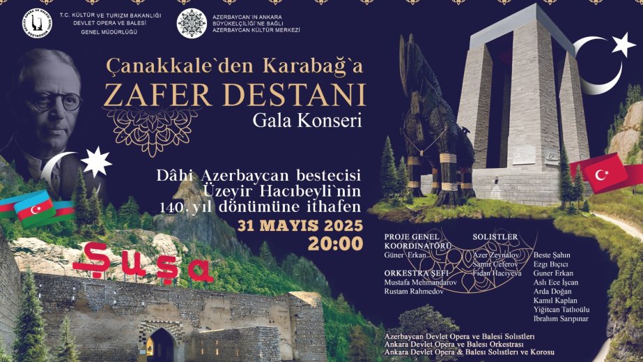 Ankarada “Zəfər dastanı: Çanaqqaladan Qarabağa” adlı qala-konsert təşkil olunacaq