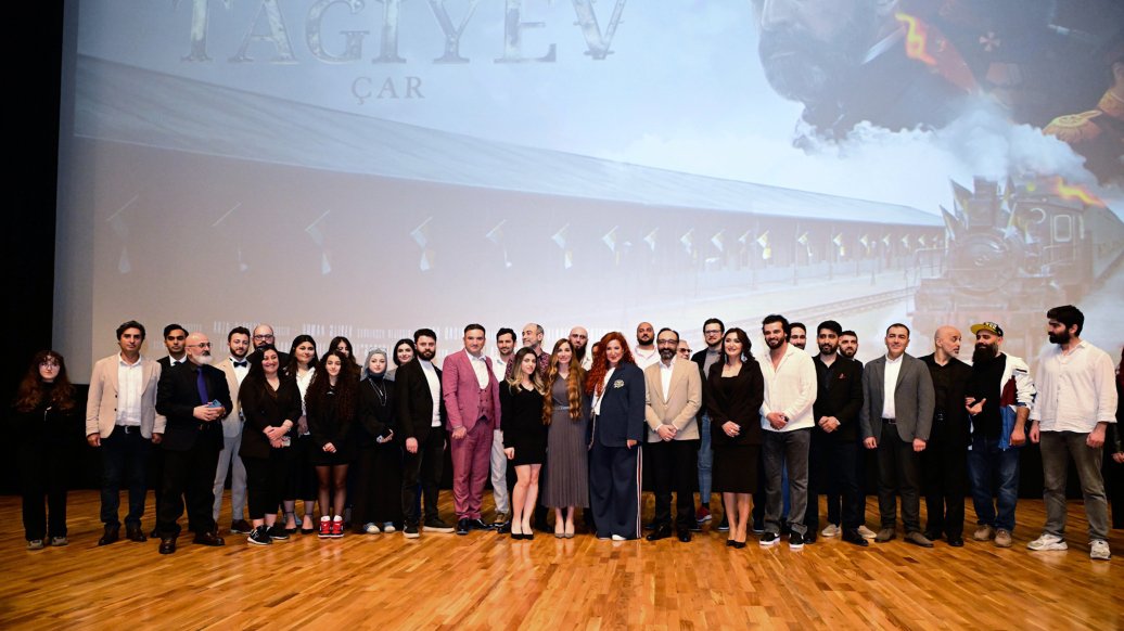 President of Baku Media Center Arzu Aliyeva attends premiere of "Taghiyev: Tsar" at Nizami Cinema Center
