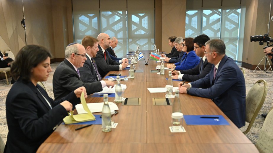 Milli Məclisin sədri İsrail Knessetinin sədri ilə görüşüb