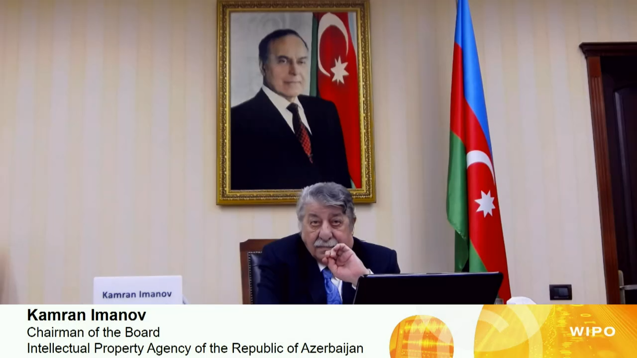 Kamran İmanov Ümumdünya Əqli Mülkiyyət Təşkilatının sessiyasında məruzə edib
