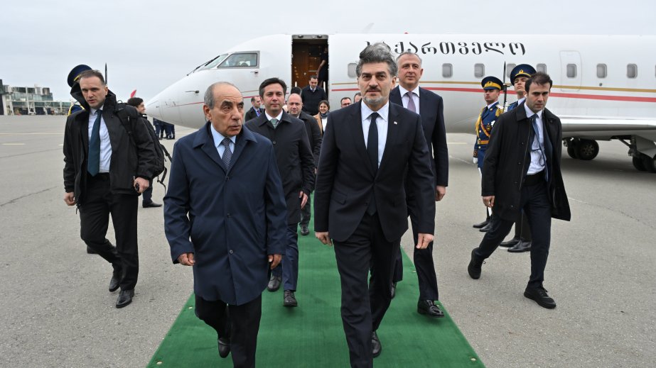 Gürcüstan Prezidenti Mixeil Kavelaşvili Azərbaycana rəsmi səfərə gəlib (FOTO)