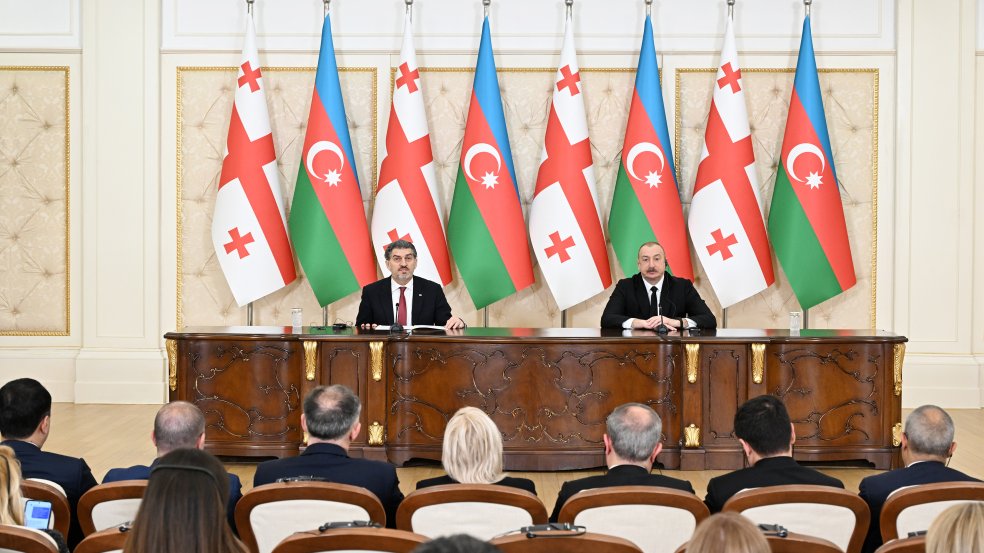 President Ilham Aliyev, President Mikheil Kavelashvili make press statements