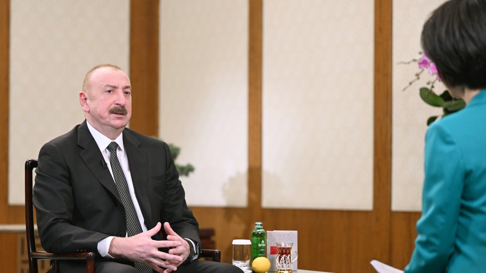 Prezident İlham Əliyev: Azərbaycan və Çin bir-birinin suverenliyini və ərazi bütövlüyünü qətiyyətlə dəstəkləyir