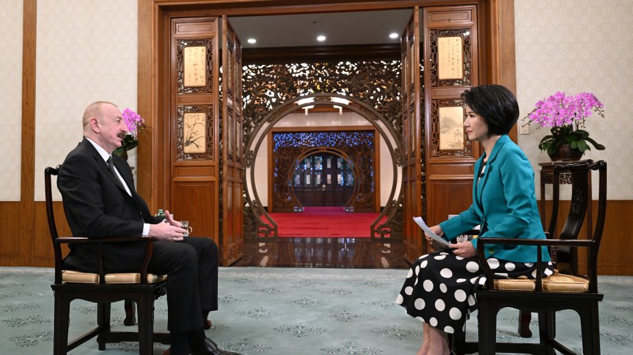 Prezident İlham Əliyev Pekində Çinin CGTN telekanalına müsahibə verib (FOTO) (YENİLƏNİB)