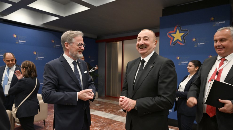 Prezident İlham Əliyevin Albaniyada Petr Fiala ilə görüşü olub