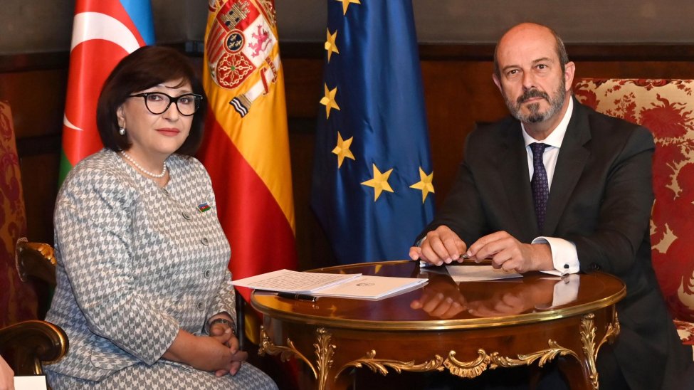 Milli Məclisin sədri İspaniya Krallığı Senatının sədri ilə görüşüb