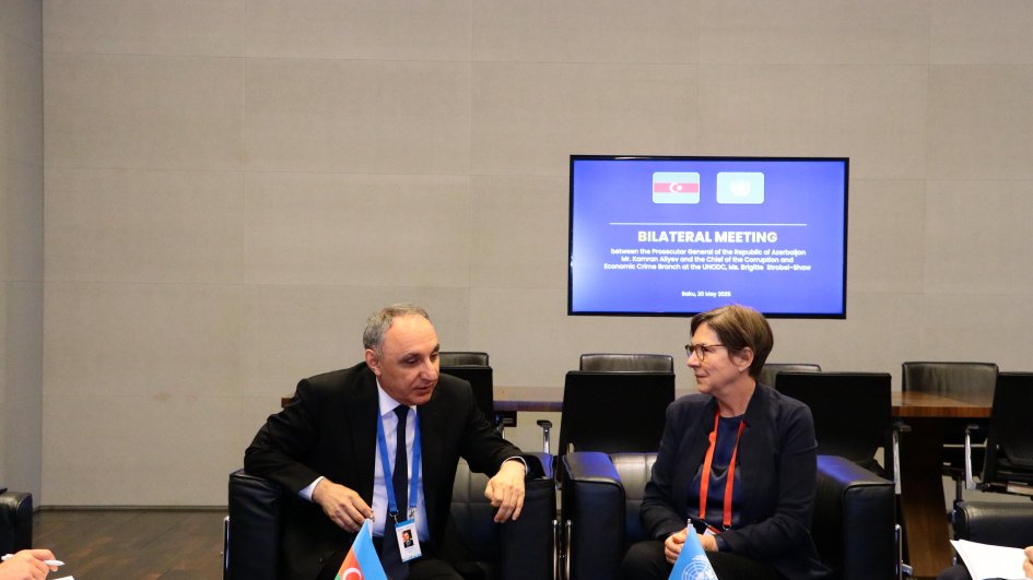 Azerbaijani Prosecutor General meets with UNODC’s Corruption and Economic Crime Branch Chief