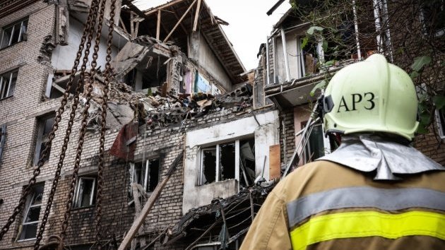 Russian Drone Strike Destroys Mykolaiv Apartment Floors