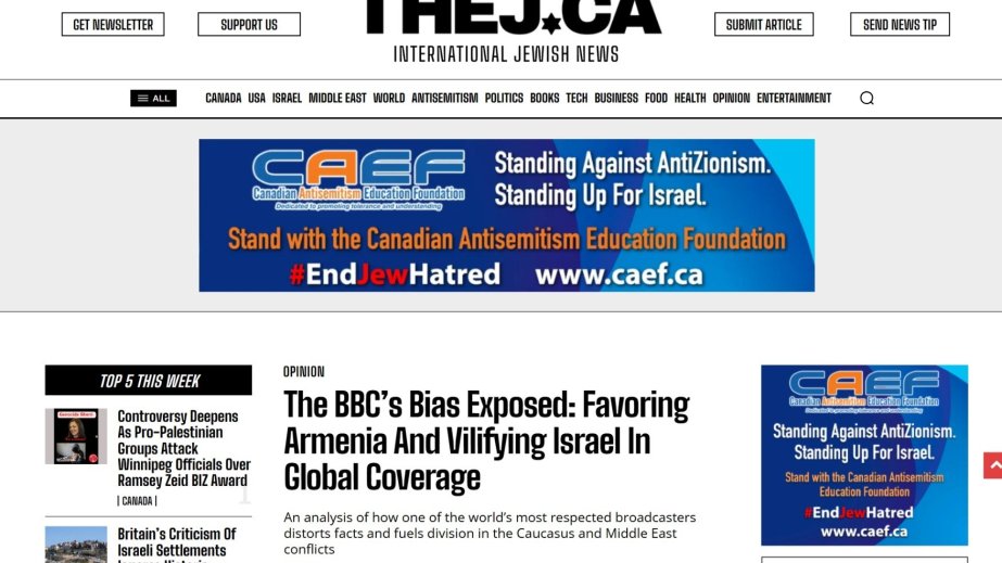 Kanada nəşri Azərbaycana qərəzli münasibətinə görə “BBC”ni qınayıb