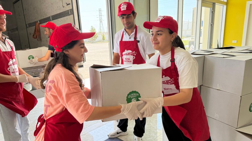 Leyla Əliyevanın təşəbbüsü ilə Yevlaxda ailələrə qurban payları çatdırılıb