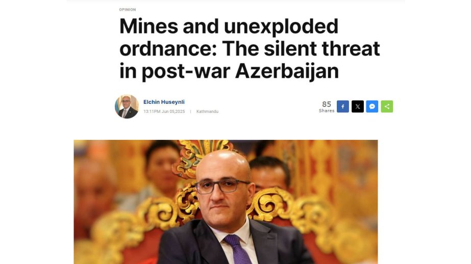 Nepalese media highlights threat of mines and unexploded ordnance in Azerbaijan