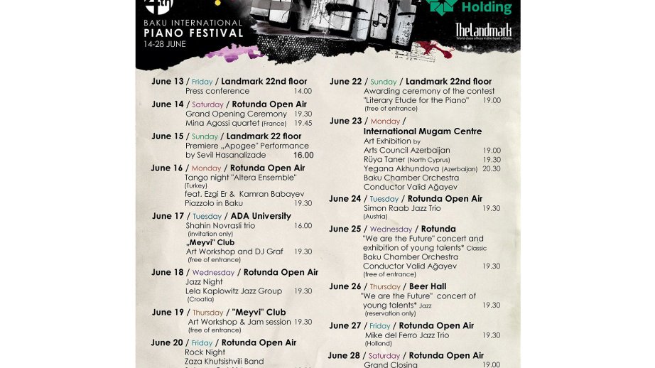 Xarici ifaçılar IV Bakı Piano Festivalı barədə: Burada iştirak bizim üçün möhtəşəm təcrübə olacaq