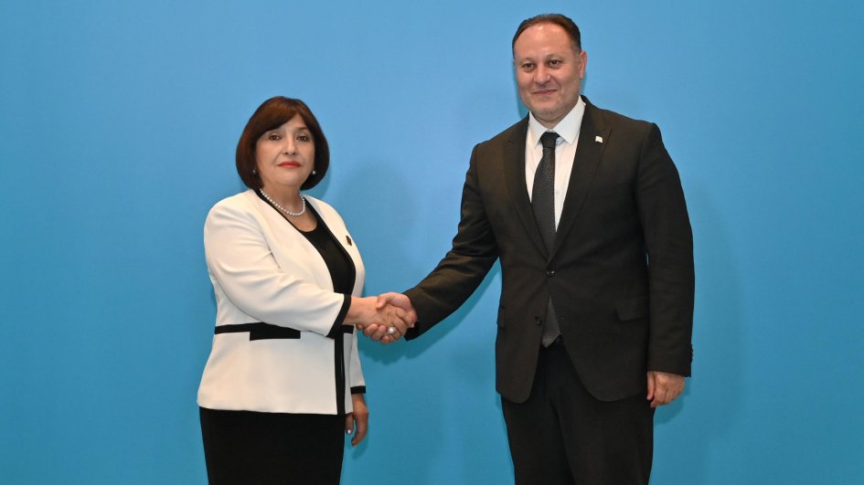 Speaker Sahiba Gafarova meets with Speaker of Assembly of Turkish Republic of Northern Cyprus in Astana