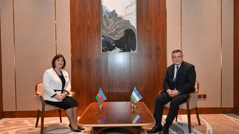 Speaker Sahiba Gafarova meets with Speaker of Legislative Chamber of Uzbekistan’s Oliy Majlis
