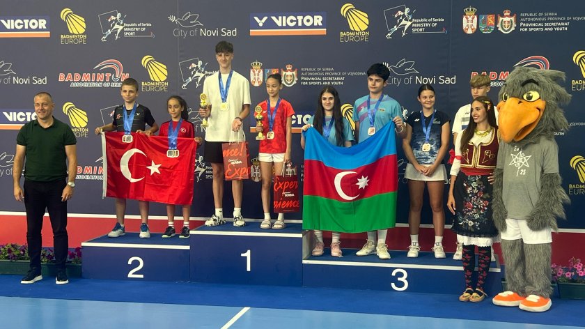 Azerbaijani badminton players claim gold and bronze medals at Serbian tournament