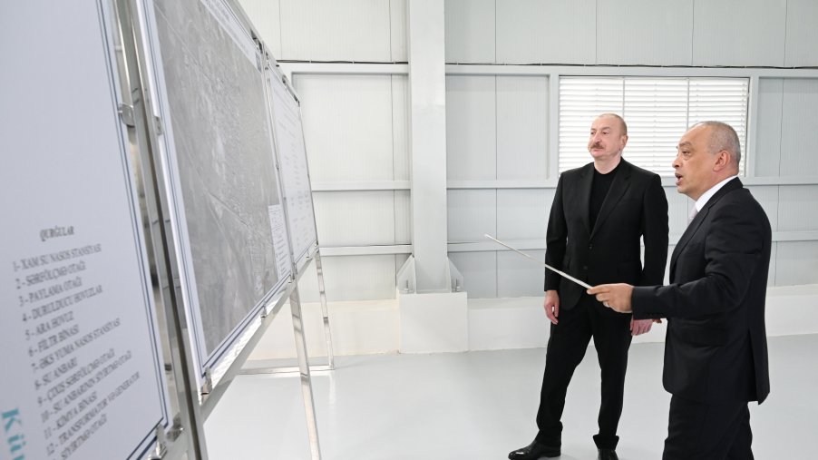 Prezident İlham Əliyev Yevlax şəhəri qumsüzgəc texnologiyalı sutəmizləyici qurğunun açılışında iştirak edib YENİLƏNİB