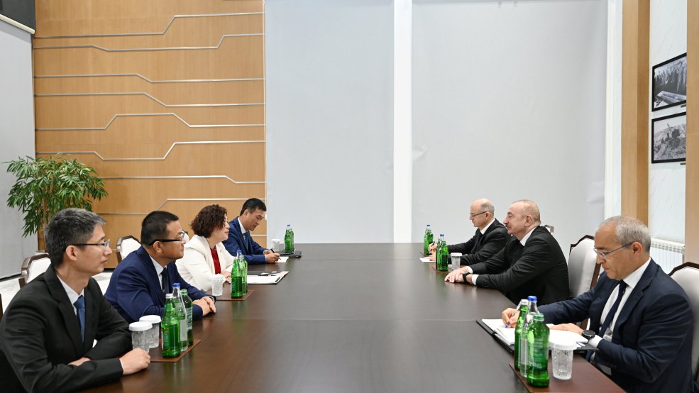Prezident İlham Əliyev Mingəçevirdə Çinin “Dongfang Electric İnternational Corporation” Şirkətinin İdarə Heyətinin sədrini qəbul edib