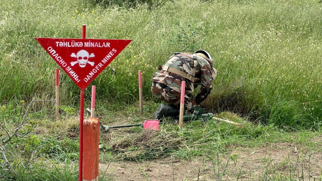 Azad edilmiş ərazilərdə ötən həftə 65 piyada əleyhinə mina zərərsizləşdirilib