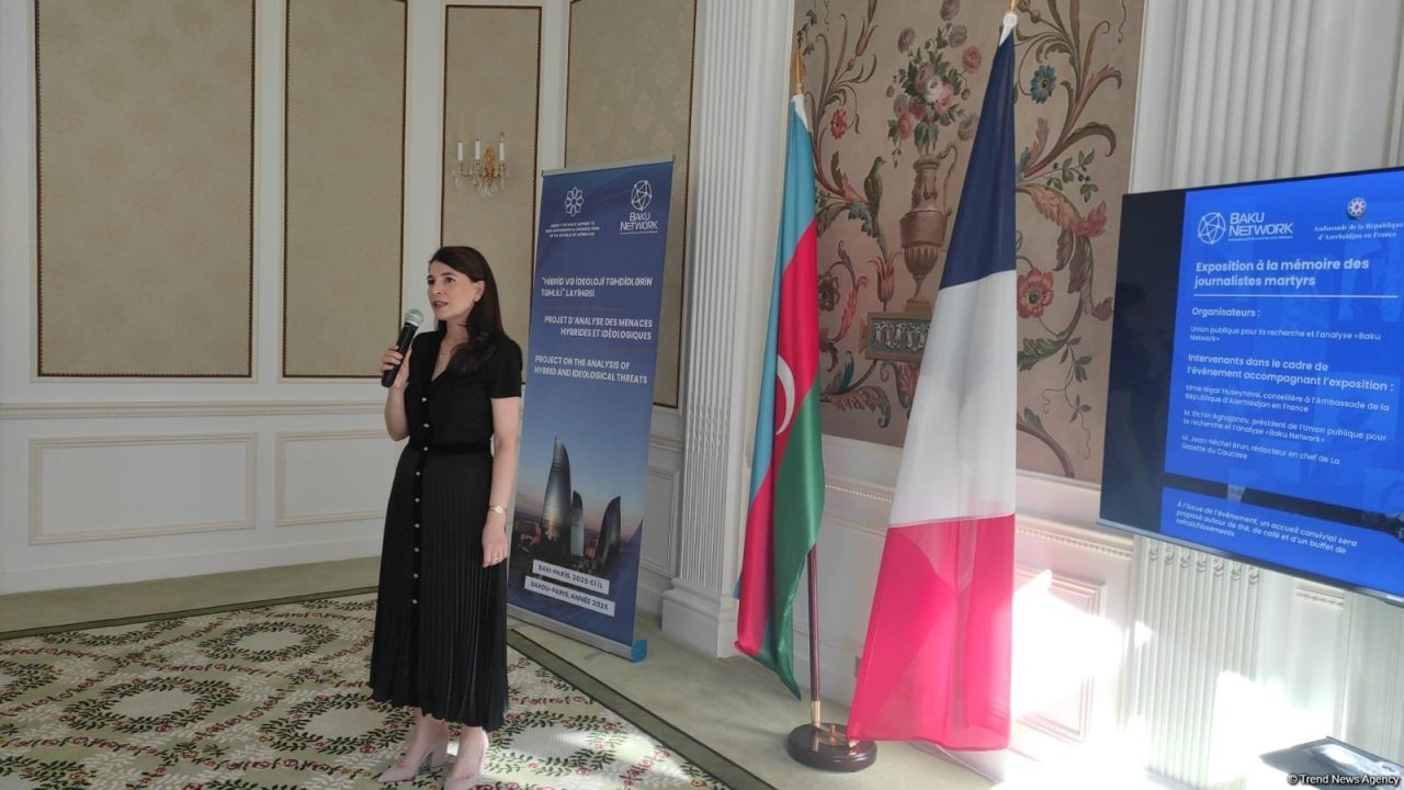 Azerbaijani Embassy advisor in France thanks Baku Network for exhibition honoring journalist martyrs in Paris (PHOTO/VIDEO)