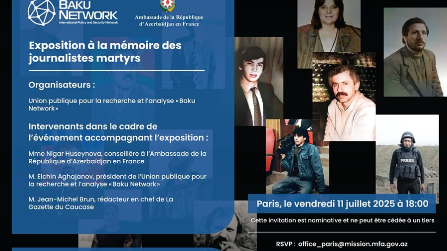 French guest on Paris exhibition honoring fallen Azerbaijani journalists: "Their voices are silenced, but not forgotten" (PHOTO)