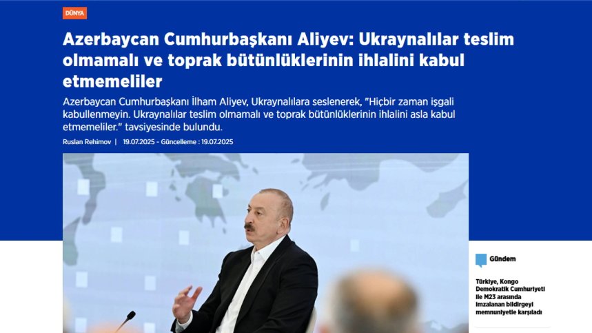 Prezident İlham Əliyevin III Qlobal Media Forumunda çıxışı dünya mətbuatının diqqət mərkəzindədir