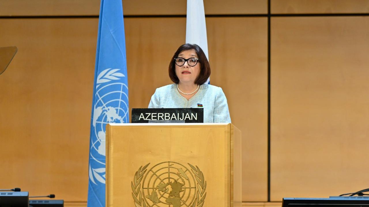 Sahibə Qafarova Parlament Sədrlərinin VI Dünya Konfransında çıxış edib