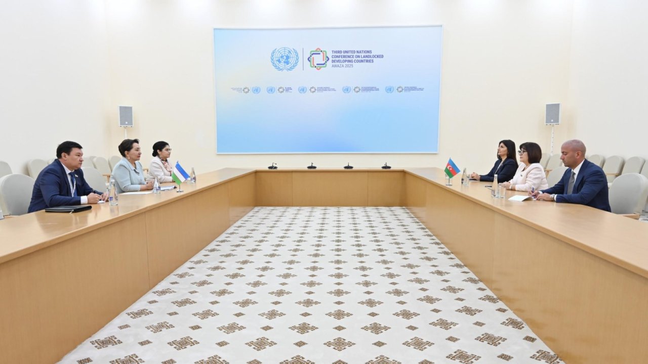 Sahibə Qafarova Türkmənistanda Özbəkistan Ali Məclisi Senatının sədri ilə görüşüb (FOTO)