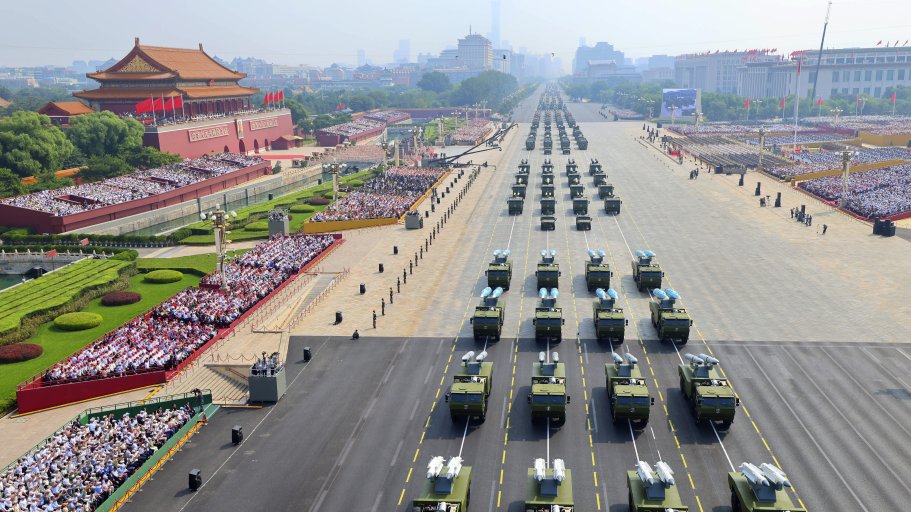 President Ilham Aliyev and First Lady Mehriban Aliyeva watched parade dedicated to 80th anniversary of Victory in Chinese People's War of Resistance against Japanese Aggression and World War II (PHOTO/VIDEO)