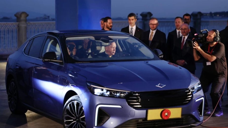 President Erdogan receives Turkish EV maker Togg's new fastback model T10F