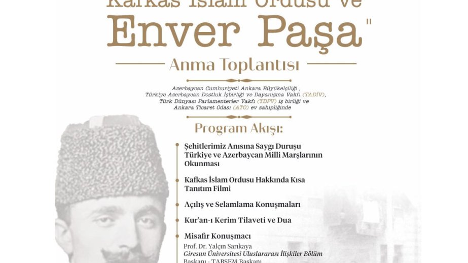 Ankarada Qafqaz İslam Ordusu qəhrəmanlarının xatirəsi anılacaq